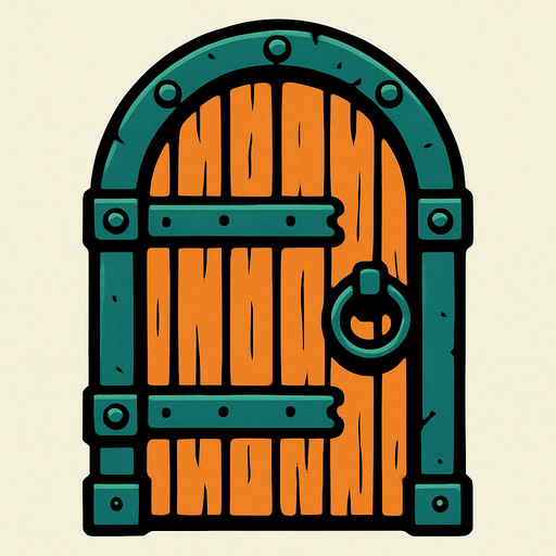 Puerta.
In-Game asset.  2d.  High contrast.  No shadows