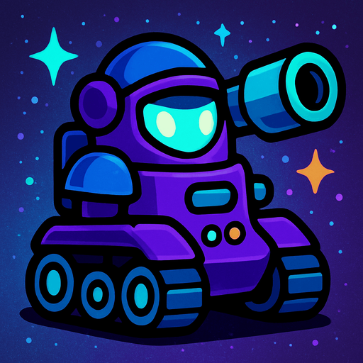 tank hero character space galaxy theme tower defense game.
In-Game asset.  2d.  High contrast.  No shadows
