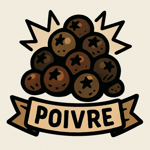 Poivre.
In-Game asset.  2d.  High contrast.  No shadows