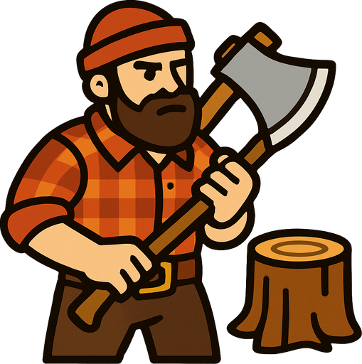 Oduncu.
In-Game asset.  2d.  High contrast.  No shadows