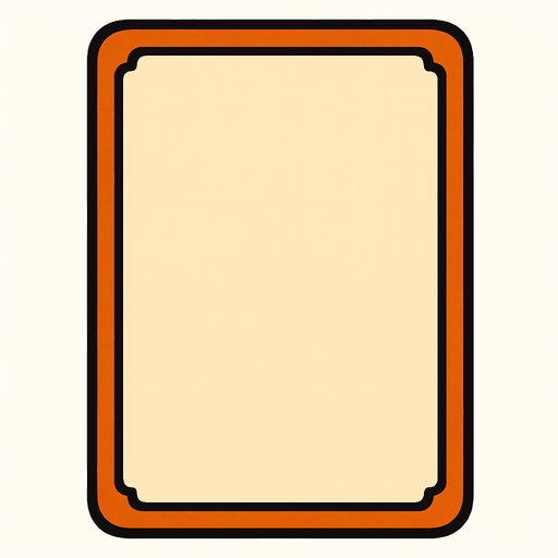 empty card.
In-Game asset.  2d.  High contrast.  No shadows