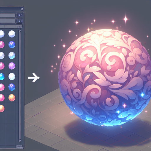 Esfera de hada.
Single Game Texture.  In-Game asset.  2d.  Blank background.  High contrast.  No shadows