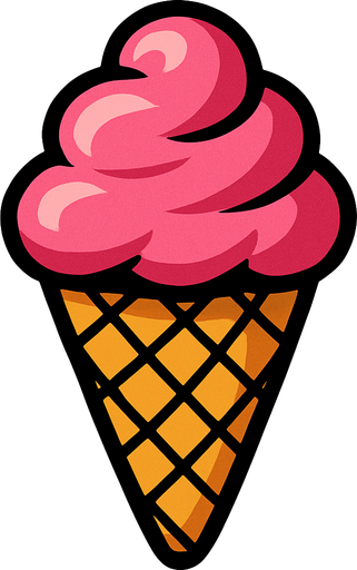 Cône de glace.
In-Game asset.  2d.  High contrast.  No shadows