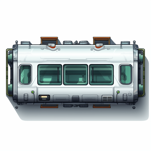 Single train car. Topdown view. Subway surfers. 2d.
Game Texture. In-Game asset. 2d. Pixelart. White background. Blank background. Low detail. High contrast.