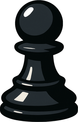 Black Pawn Chess.
In-Game asset.  2d.  High contrast.  No shadows