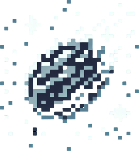 meteorite sprite old nintendo game.
2d.  Blank background.  High contrast.  No shadows