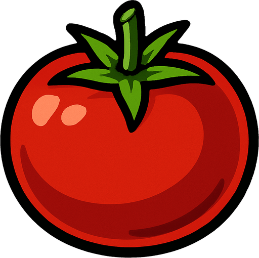 tomate.
In-Game asset.  2d.  High contrast.  No shadows