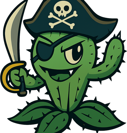 Acrescente o conceito Pirata e Cacto do deserto e estilo Ladino, Mantendo a inspiração em pokémon e Digimon, imagem sem fundo