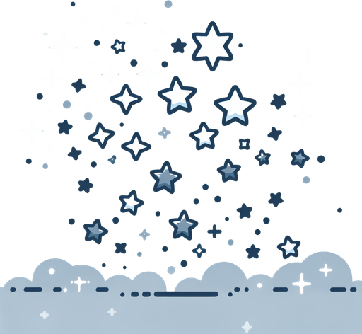 Little stars.
Single Game Texture. In-Game asset. 2d. Blank background. High contrast. No shadows.