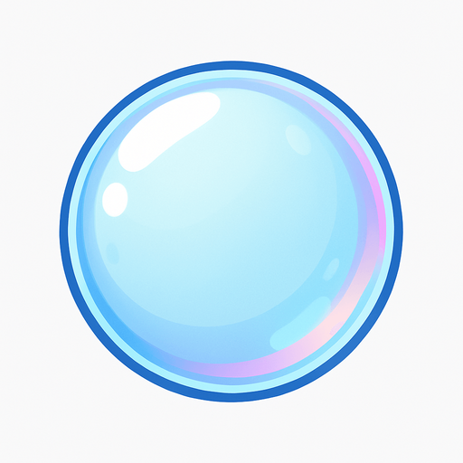 Bubble.
Single Game Texture.  In-Game asset.  2d.  Blank background.  High contrast.  No shadows