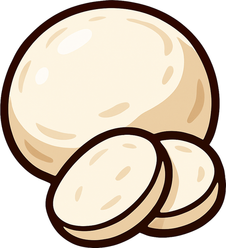 Mozzarella.
In-Game asset.  2d.  High contrast.  No shadows