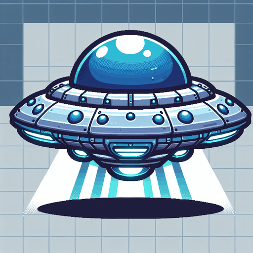 A RIVAL UFO PNG.
Single Game Texture. In-Game asset. 2d. Blank background. High contrast. No shadows.