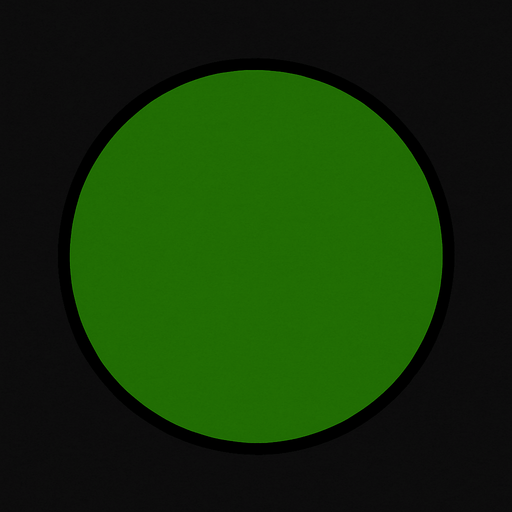 a circle with the color 0x4a8102.
In-Game asset.  2d.  High contrast.  No shadows