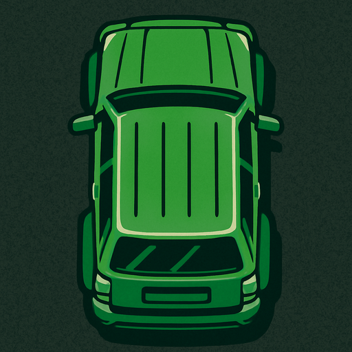 can you make a green top down view suv car.
In-Game asset.  2d.  High contrast.  No shadows