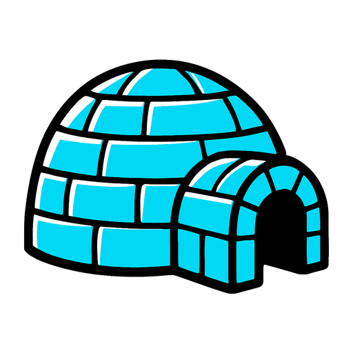 iglo.
In-Game asset.  2d.  High contrast.  No shadows