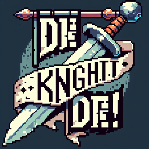 2000 by 2800 high quality banner. Pixelart. title reads: "Die Knight, Die!".
Single Game Texture. In-Game asset. 2d. Blank background. High contrast. No shadows.