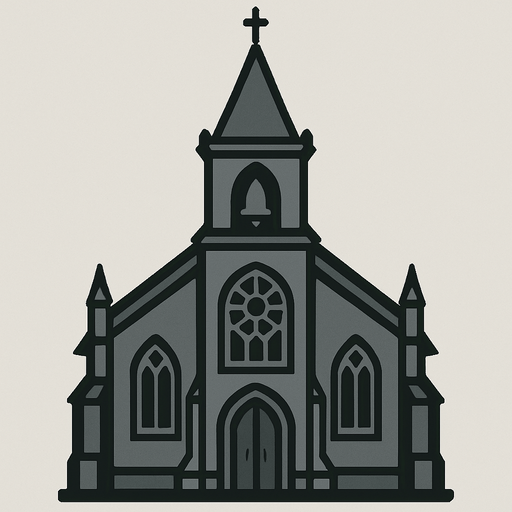 church gris.
In-Game asset.  2d.  High contrast.  No shadows