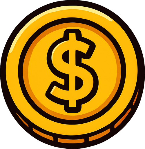 Coin.
In-Game asset.  2d.  High contrast.  No shadows