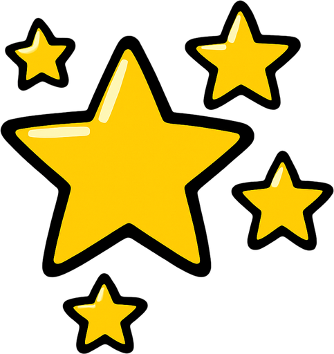 Stars.
In-Game asset.  2d.  High contrast.  No shadows