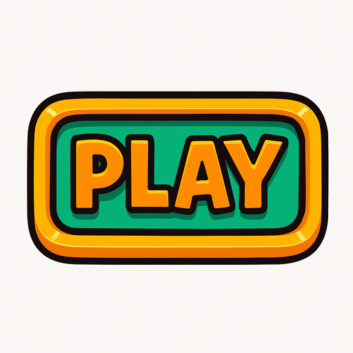 play button for video game.
In-Game asset.  2d.  High contrast.  No shadows