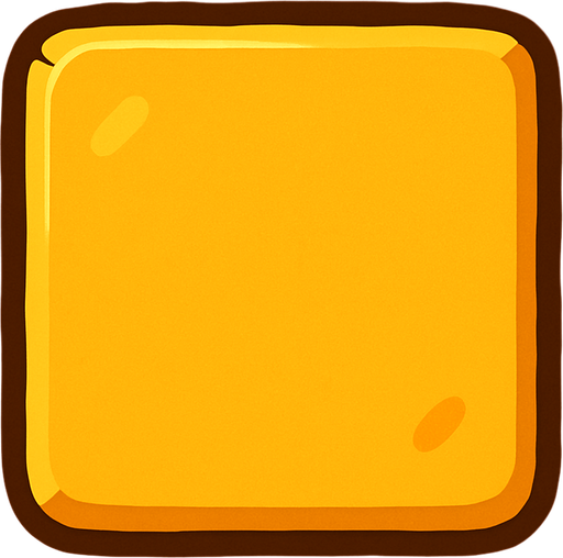 cuadrado.
In-Game asset.  2d.  High contrast.  No shadows