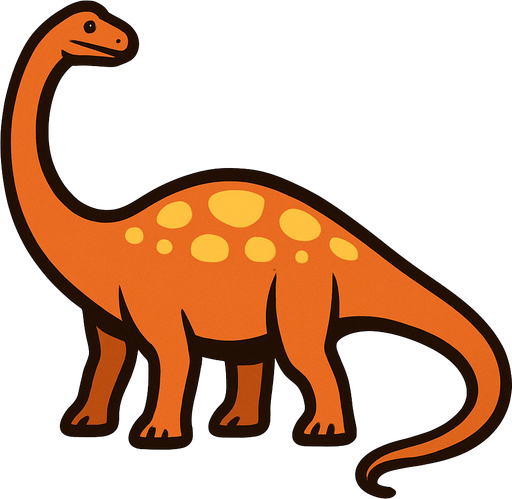Diplodocus.
In-Game asset.  2d.  High contrast.  No shadows