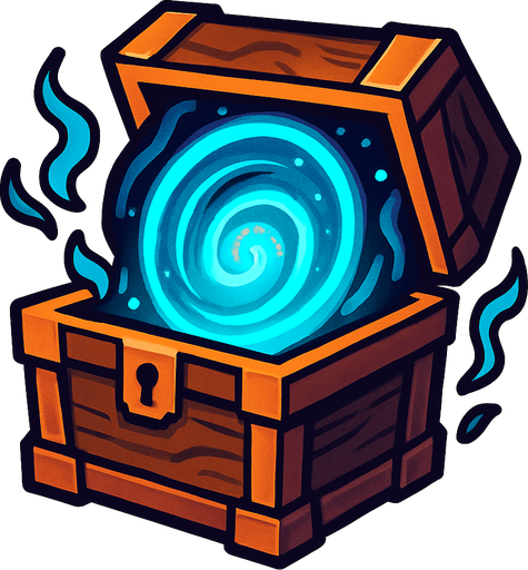 mytic portal in box.
In-Game asset.  2d.  High contrast.  No shadows