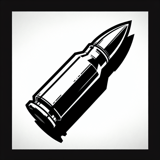 射出的是子弹形状.
Single Game Texture. In-Game asset. 2d. Blank background. High contrast. No shadows.