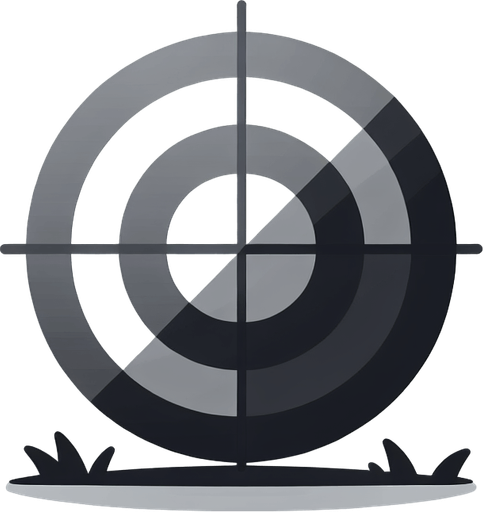 Simple circular click target, showing where the hero needs to walk to. Grayscale. No shadows
Single Game Texture. In-Game asset. 2d. Blank background. High contrast. No shadows.