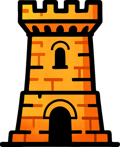 tower.
In-Game asset.  2d.  High contrast.  No shadows