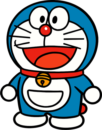 Doraemon full budy.
In-Game asset.  2d.  High contrast.  No shadows