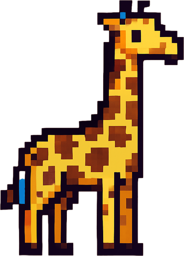 Giraffe
Pixel.
In-Game asset.  2d.  High contrast.  No shadows