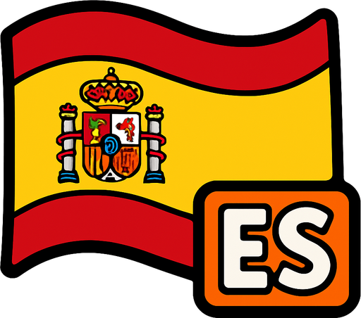 Bandera de idioma español.
In-Game asset.  2d.  High contrast.  No shadows