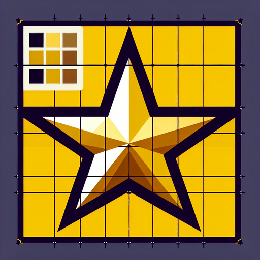 A golden star..
Single Game Texture. In-Game asset. 2d. Blank background. High contrast. No shadows.