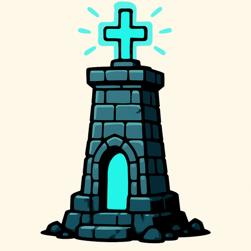 resurrectionTowerAsset.
In-Game asset.  2d.  High contrast.  No shadows
