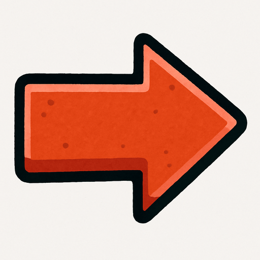 arrow.
In-Game asset.  2d.  High contrast.  No shadows