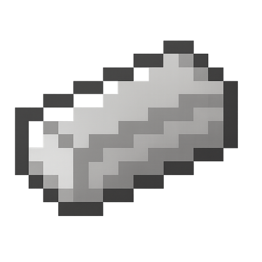 No background Minecraft iron ingot