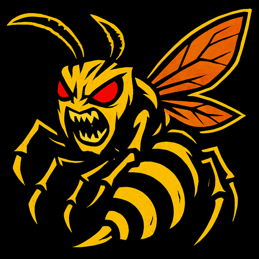 big evil wasp.
In-Game asset.  2d.  High contrast.  No shadows