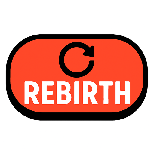 rebirth button.
In-Game asset.  2d.  High contrast.  No shadows