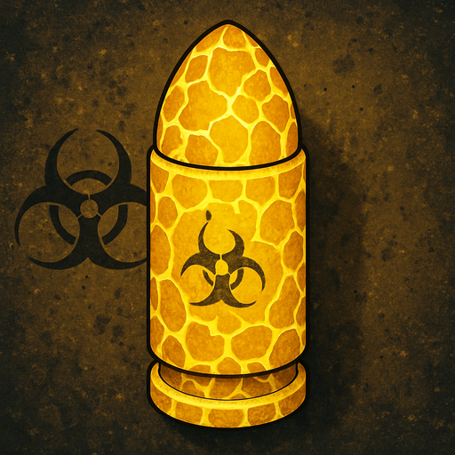 yellow lava poisonous bullet top view