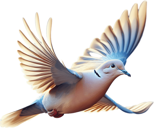 Flying Eurasian Collared Dove