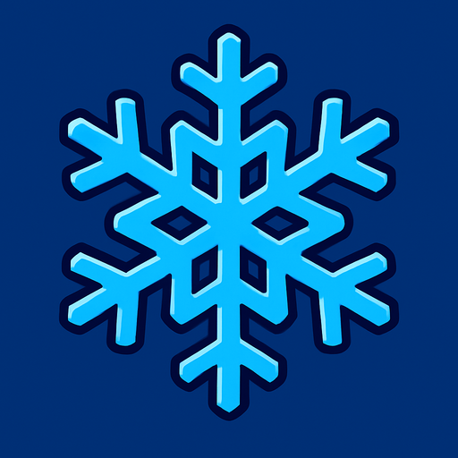 a snowflake.
In-Game asset.  2d.  High contrast.  No shadows