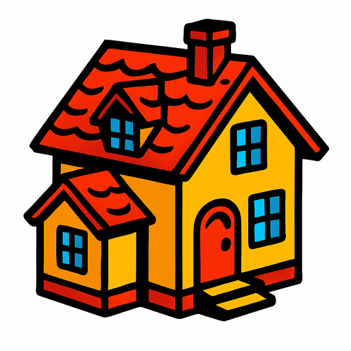 house.
In-Game asset.  2d.  High contrast.  No shadows