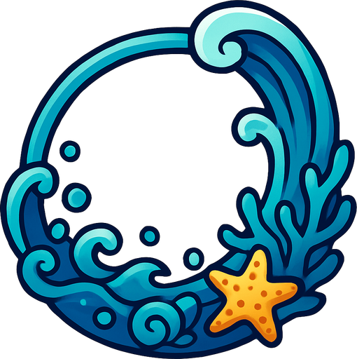 Cerceau de l'océan.
In-Game asset.  2d.  High contrast.  No shadows