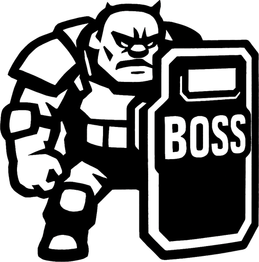 boss sketch ballistic shield.
In-Game asset.  2d.  High contrast.  No shadows