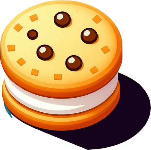 A delicious plain vanilla cookie, where three bites have been taken. Single Game Texture. In-Game asset. 2d. Blank background. High contrast. No shadows.