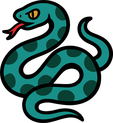 yılan resmi.
In-Game asset.  2d.  High contrast.  No shadows