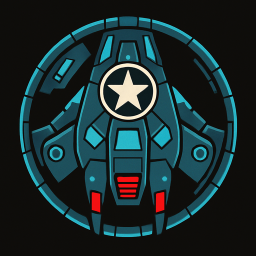 circle shape starship.
In-Game asset.  2d.  High contrast.  No shadows