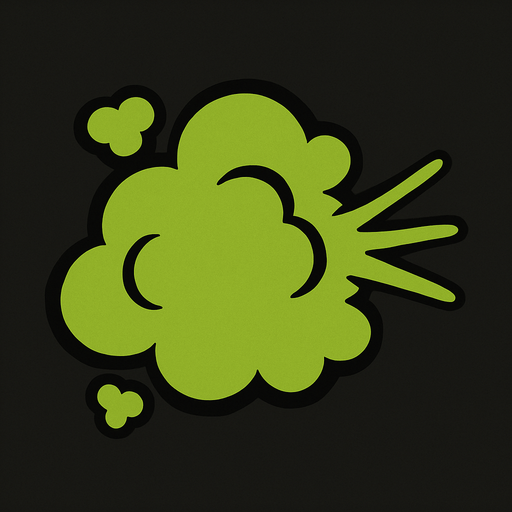 Fart cloud.
In-Game asset.  2d.  High contrast.  No shadows