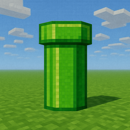 flappy bird pipe in Minecraft style